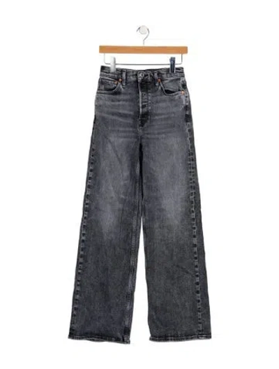 Pre-owned Re/done High-rise Wide Leg Jeans In Blue