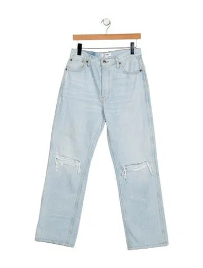 Pre-owned Re/done High-rise Wide Leg Jeans In Blue