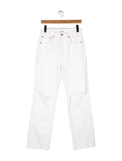 Pre-owned Re/done High-rise Wide Leg Jeans In Blue