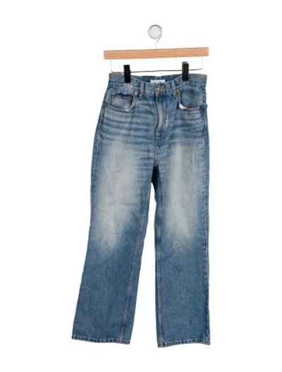 Pre-owned Re/done High-rise Wide Leg Jeans In Blue