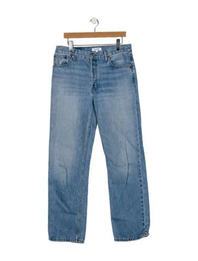 Pre-owned Re/done High-rise Wide Leg Jeans In Blue