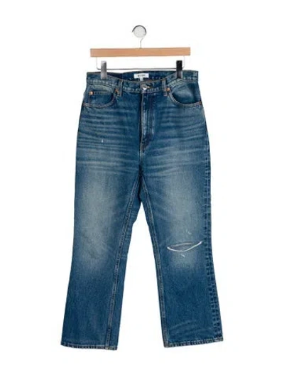 Pre-owned Re/done High-rise Wide Leg Jeans In Blue