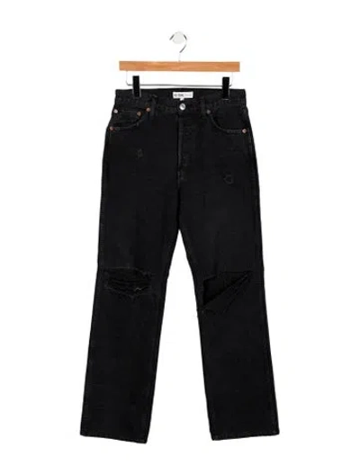 Pre-owned Re/done High-rise Wide Leg Jeans In Blue