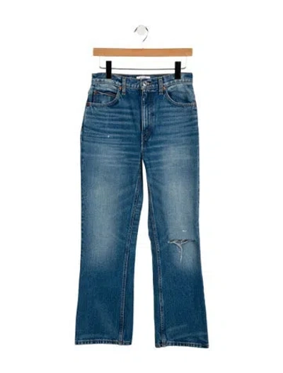 Pre-owned Re/done High-rise Wide Leg Jeans In Blue