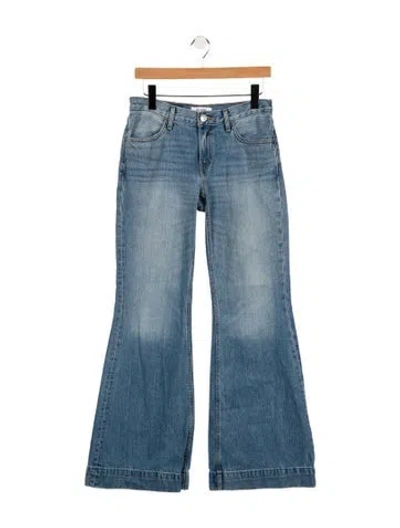 Pre-owned Re/done High-rise Wide Leg Jeans In Blue