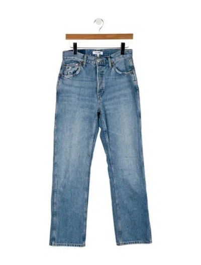 Pre-owned Re/done High-rise Wide Leg Jeans In Blue