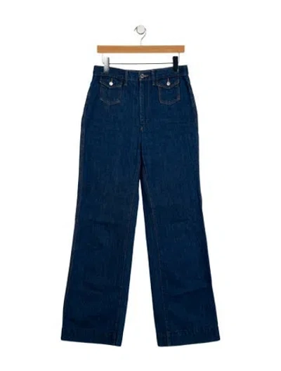 Pre-owned Re/done High-rise Wide Leg Jeans In Blue