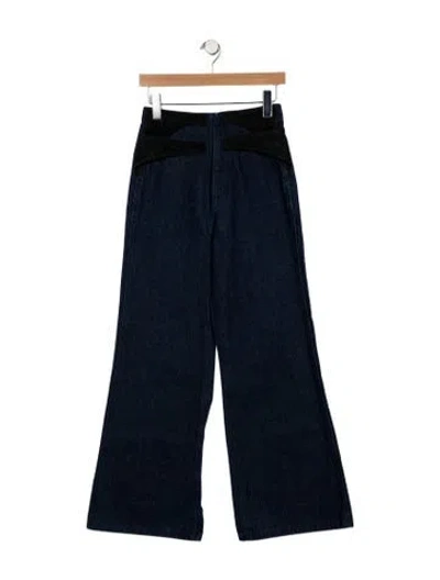 Pre-owned Re/done High-rise Wide Leg Jeans In Blue