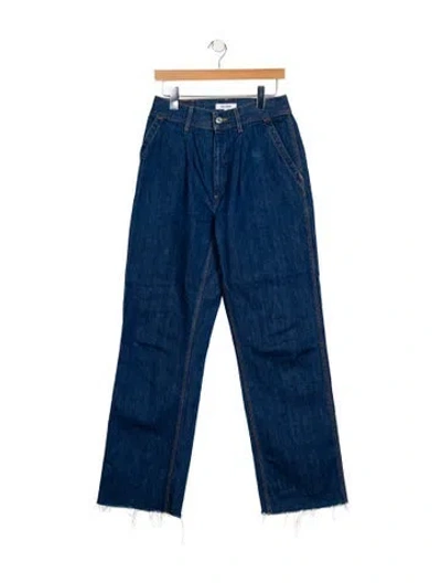 Pre-owned Re/done High-rise Wide Leg Jeans In Blue