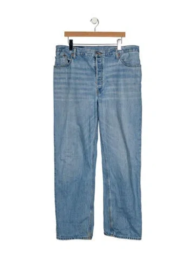 Pre-owned Re/done High-rise Wide Leg Jeans In Blue