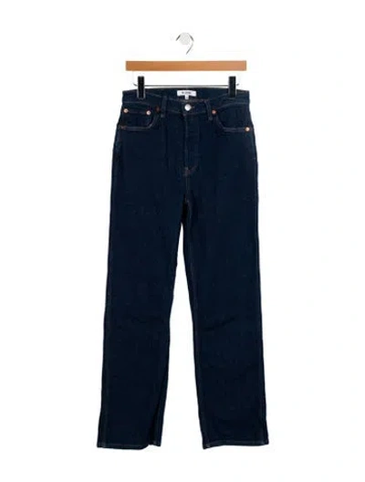 Pre-owned Re/done High-rise Wide Leg Jeans In Blue