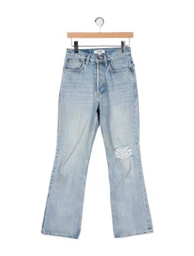 Pre-owned Re/done High-rise Wide Leg Jeans In Blue