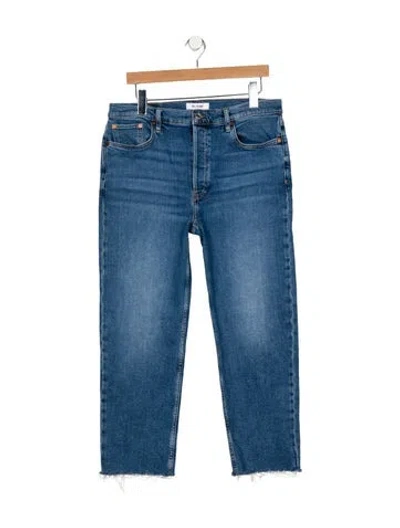 Pre-owned Re/done High-rise Wide Leg Jeans In Blue