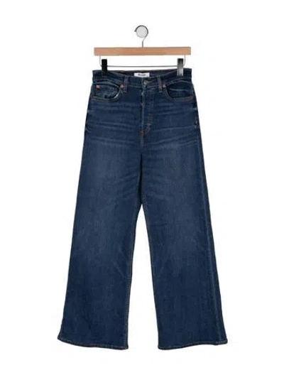 Pre-owned Re/done High-rise Wide Leg Jeans In Blue