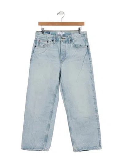 Pre-owned Re/done High-rise Wide Leg Jeans In Blue