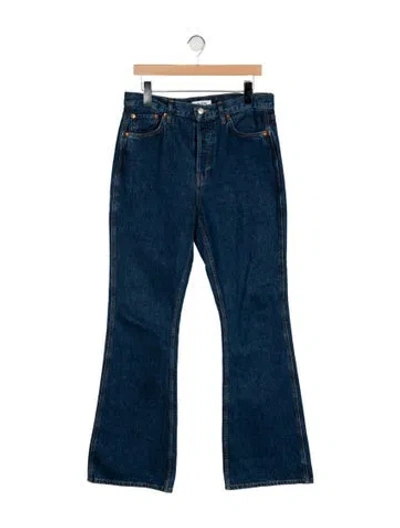 Pre-owned Re/done High-rise Wide Leg Jeans In Blue