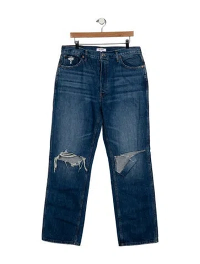 Pre-owned Re/done High-rise Wide Leg Jeans In Blue