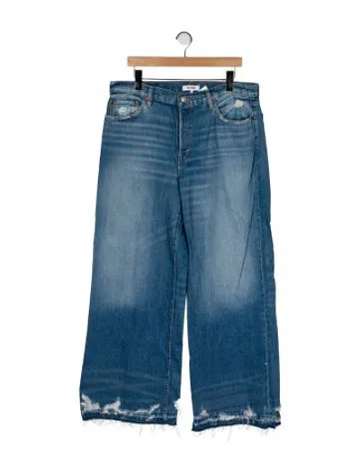 Pre-owned Re/done High-rise Wide Leg Jeans In Blue