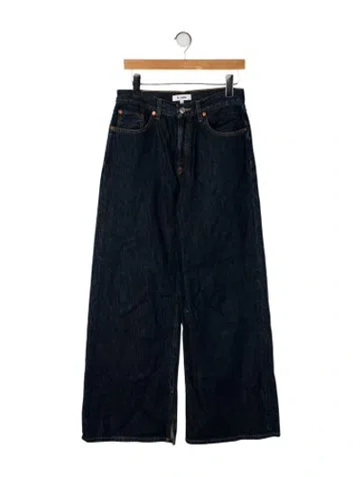 Pre-owned Re/done High-rise Wide Leg Jeans In Blue