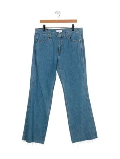 Pre-owned Re/done High-rise Wide Leg Jeans In Blue
