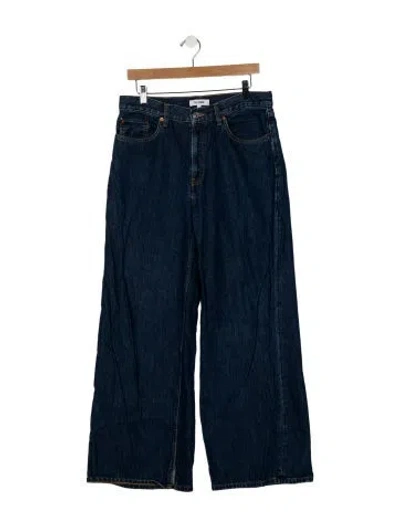 Pre-owned Re/done High-rise Wide Leg Jeans In Blue