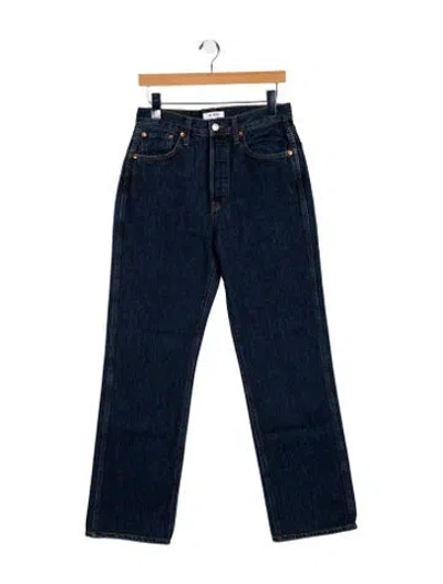 Pre-owned Re/done High-rise Wide Leg Jeans In Blue