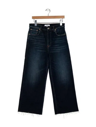 Pre-owned Re/done High-rise Wide Leg Jeans In Blue