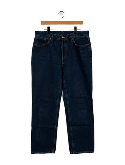 Pre-owned Re/done High-rise Wide Leg Jeans In Blue