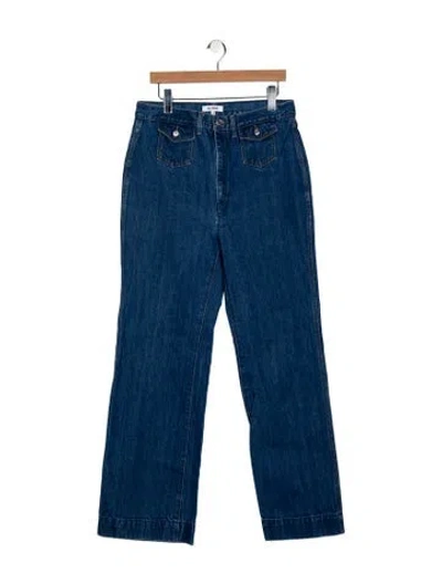 Pre-owned Re/done High-rise Wide Leg Jeans In Blue