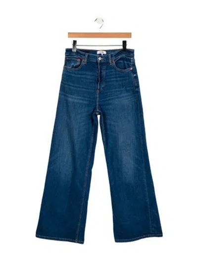 Pre-owned Re/done High-rise Wide Leg Jeans In Blue