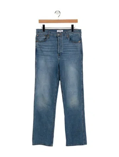 Pre-owned Re/done High-rise Wide Leg Jeans In Blue