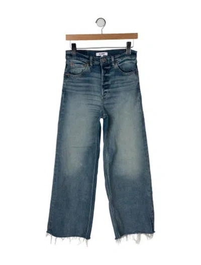 Pre-owned Re/done High-rise Wide Leg Jeans In Blue