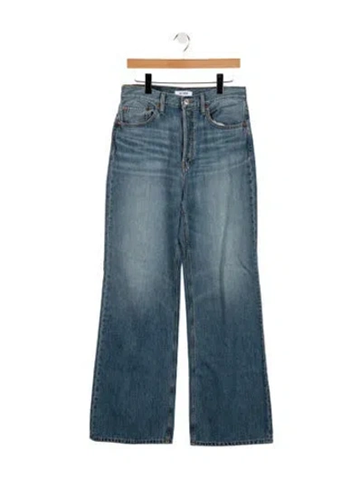 Pre-owned Re/done High-rise Wide Leg Jeans In Blue
