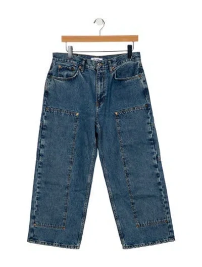 Pre-owned Re/done High-rise Wide Leg Jeans In Blue