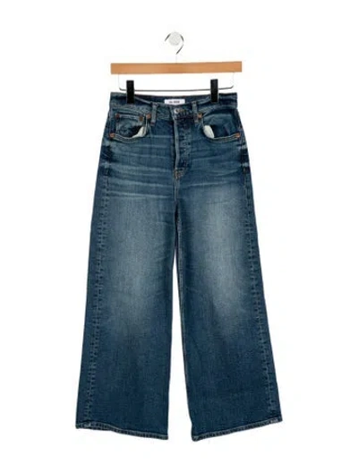 Pre-owned Re/done High-rise Wide Leg Jeans In Blue