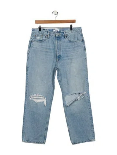 Pre-owned Re/done High-rise Wide Leg Jeans In Blue