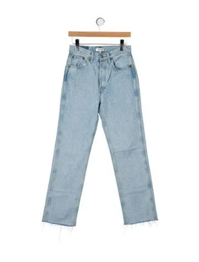 Pre-owned Re/done High-rise Wide Leg Jeans In Blue