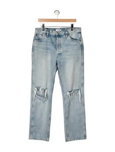Pre-owned Re/done High-rise Wide Leg Jeans In Blue