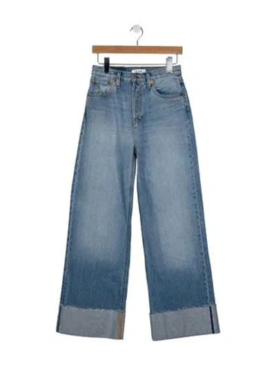 Pre-owned Re/done High-rise Wide Leg Jeans In Blue