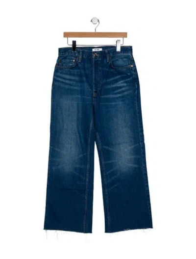 Pre-owned Re/done High-rise Wide Leg Jeans In Blue