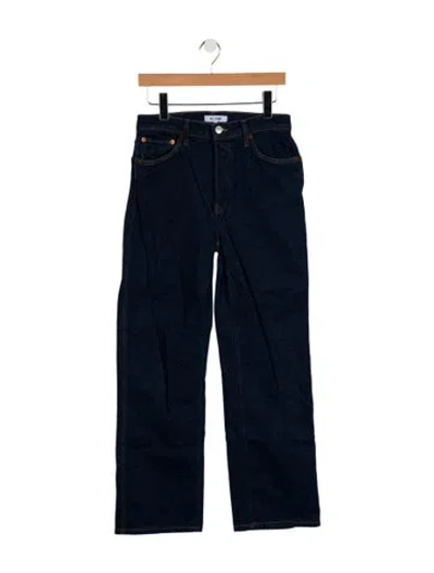 Pre-owned Re/done High-rise Wide Leg Jeans In Blue