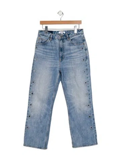 Pre-owned Re/done High-rise Wide Leg Jeans In Blue