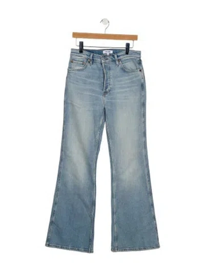 Pre-owned Re/done High-rise Wide Leg Jeans In Blue