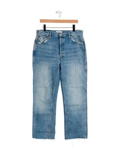 Pre-owned Re/done High-rise Wide Leg Jeans In Blue