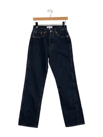 Pre-owned Re/done High-rise Wide Leg Jeans In Blue