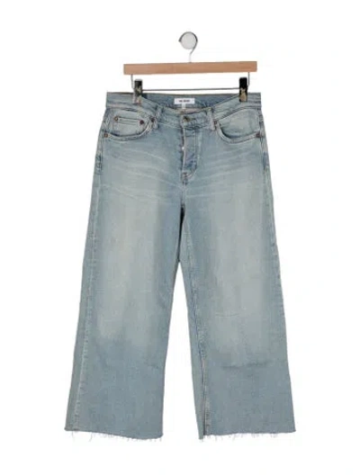 Pre-owned Re/done High-rise Wide Leg Jeans In Blue