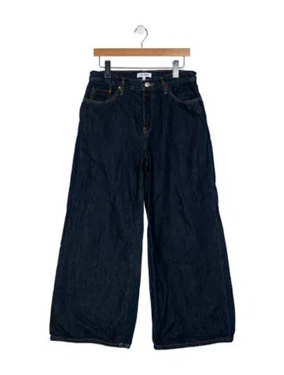 Pre-owned Re/done High-rise Wide Leg Jeans In Blue