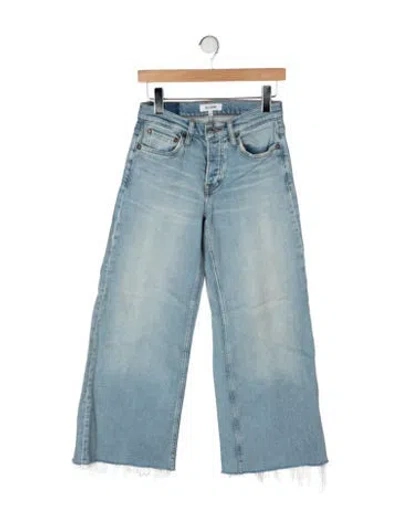 Pre-owned Re/done High-rise Wide Leg Jeans In Blue