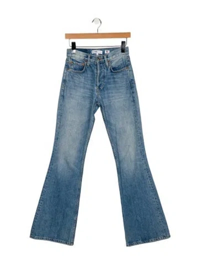 Pre-owned Re/done High-rise Wide Leg Jeans In Blue