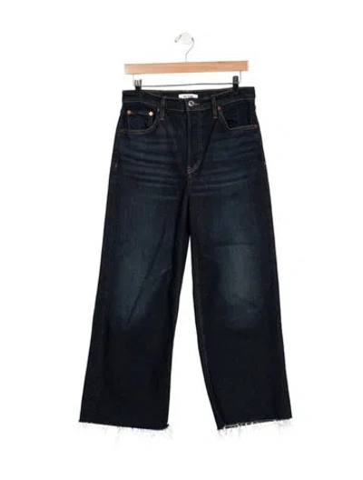 Pre-owned Re/done High-rise Wide Leg Jeans In Blue